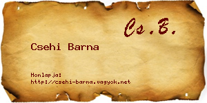 Csehi Barna névjegykártya